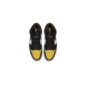 Air Jordan 1 Mid Yellow Toe Black