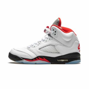 Youth Air Jordan 5 Retro GS “Fire Red Silver Tongue”